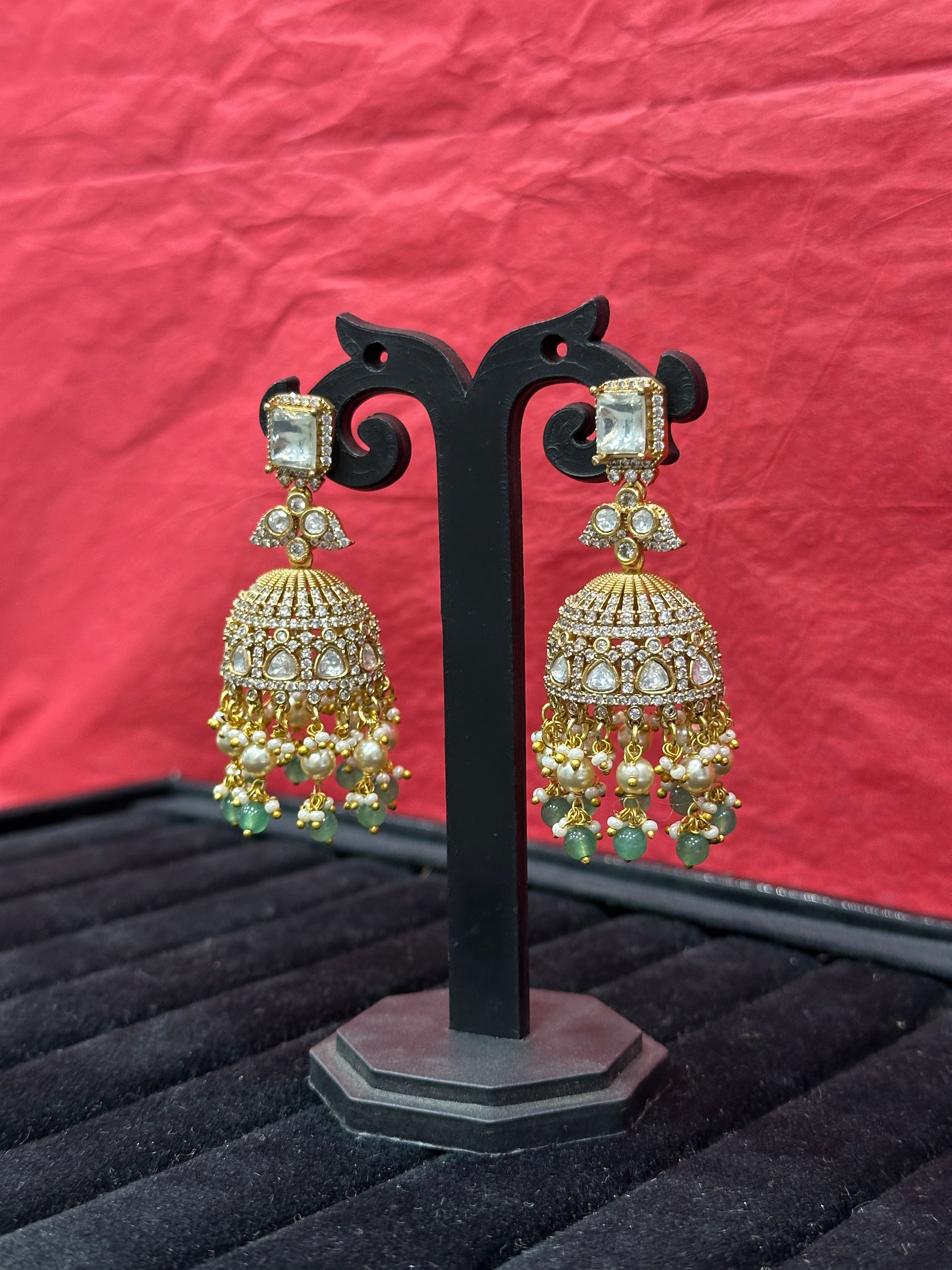 Rehana Polki Jhumka Earrings