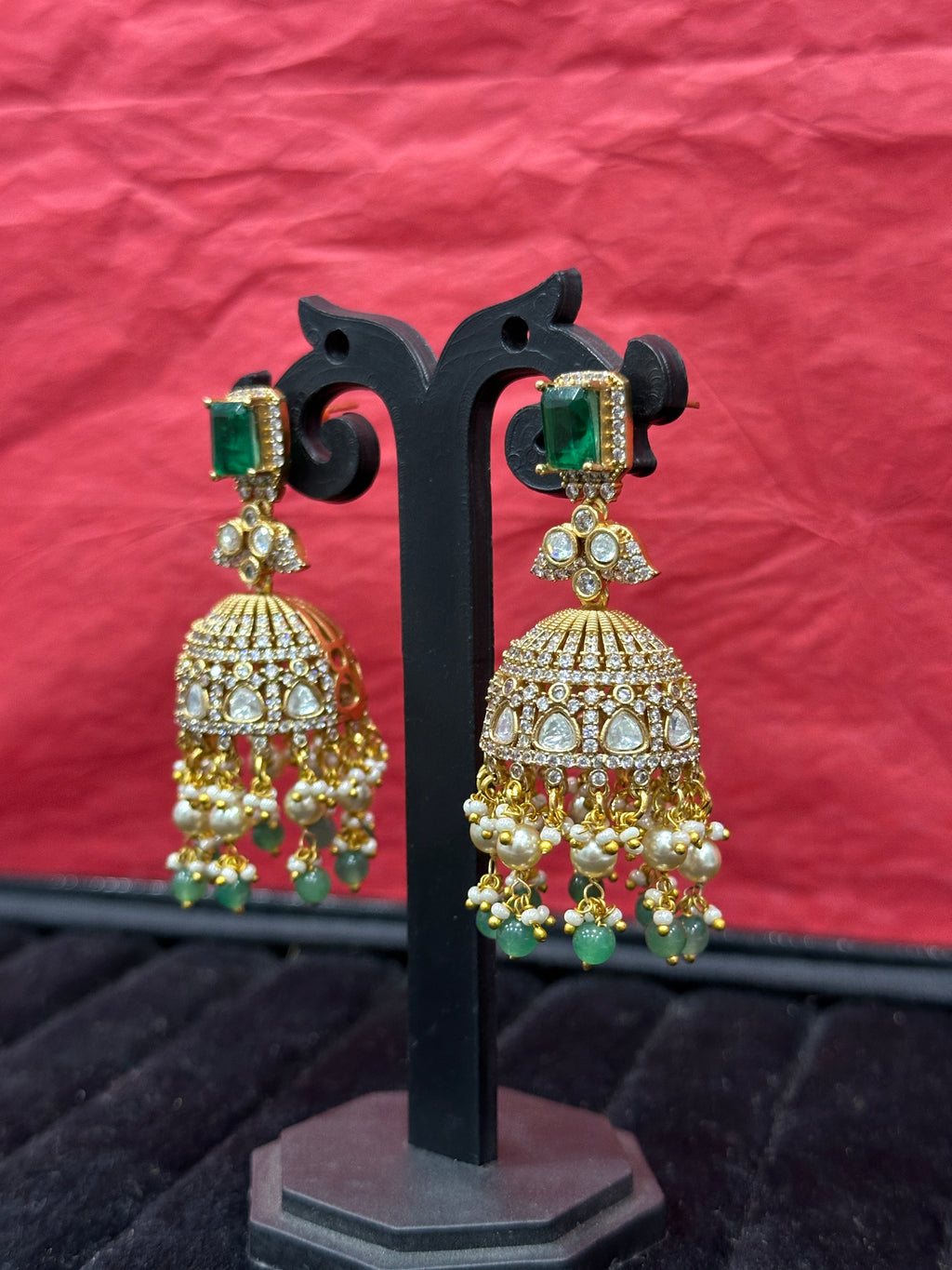 Rehana Polki Jhumka Earrings