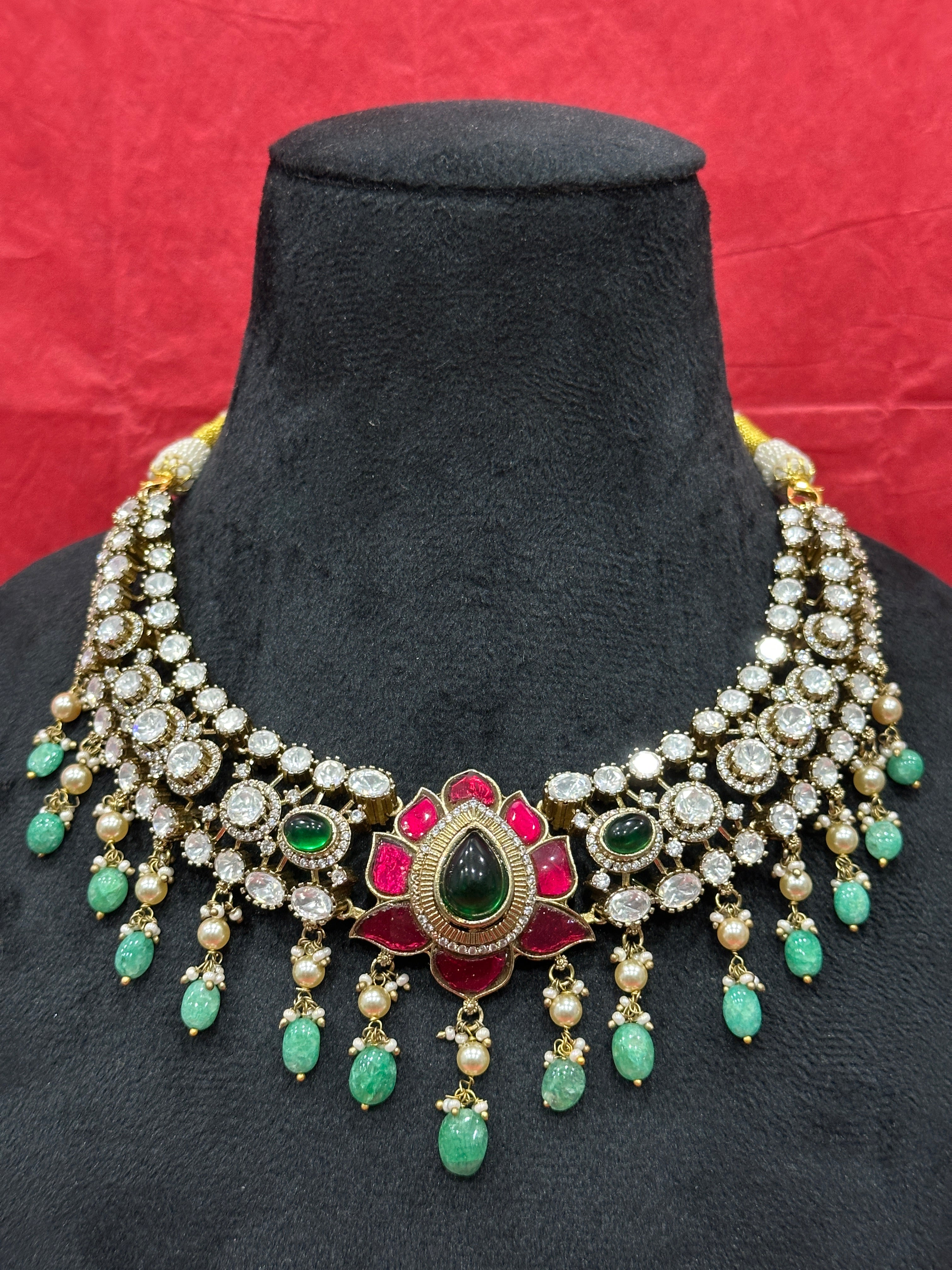 Kamala Lotus Polki Choker Set