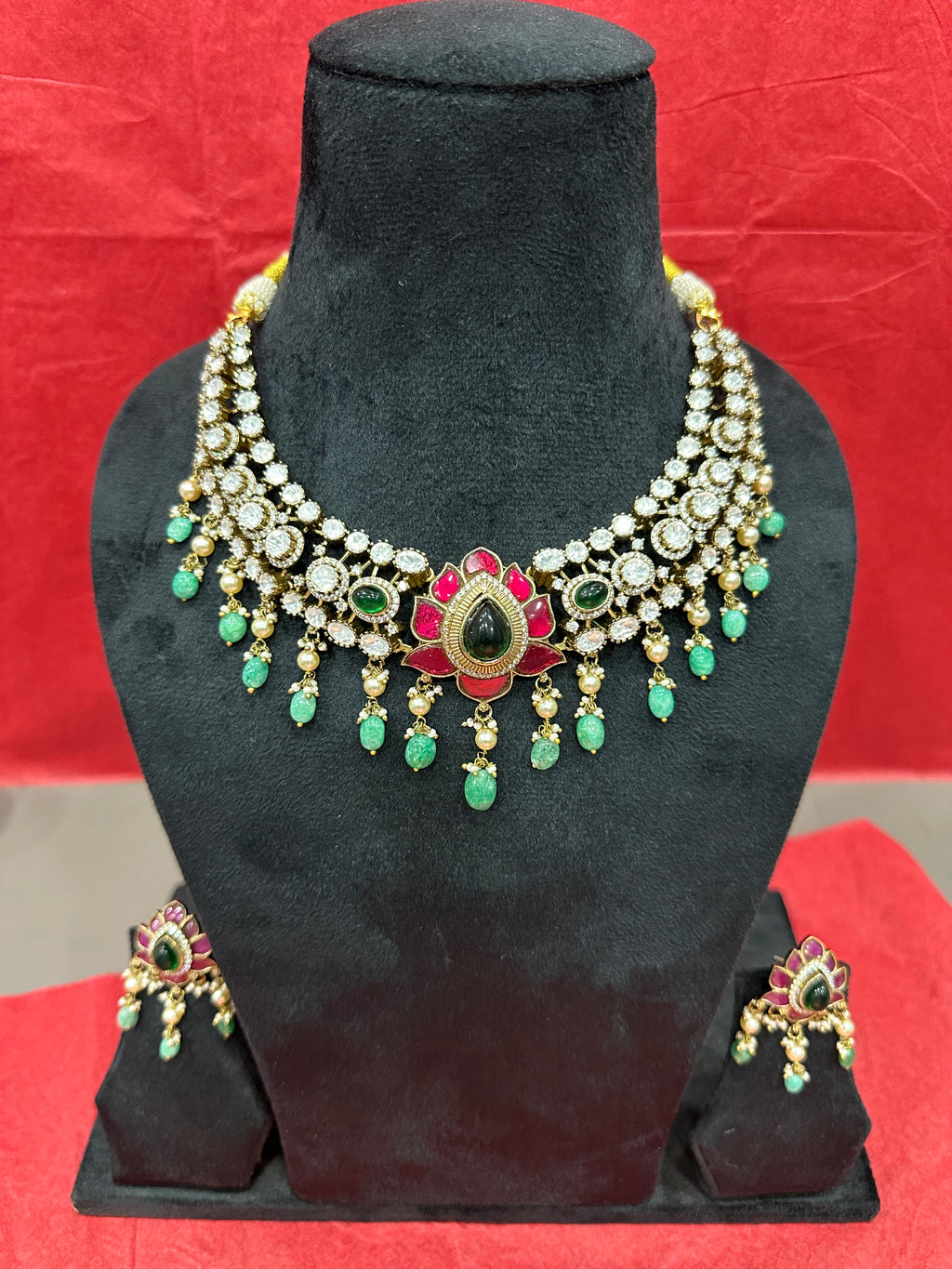 Kamala Lotus Polki Choker Set