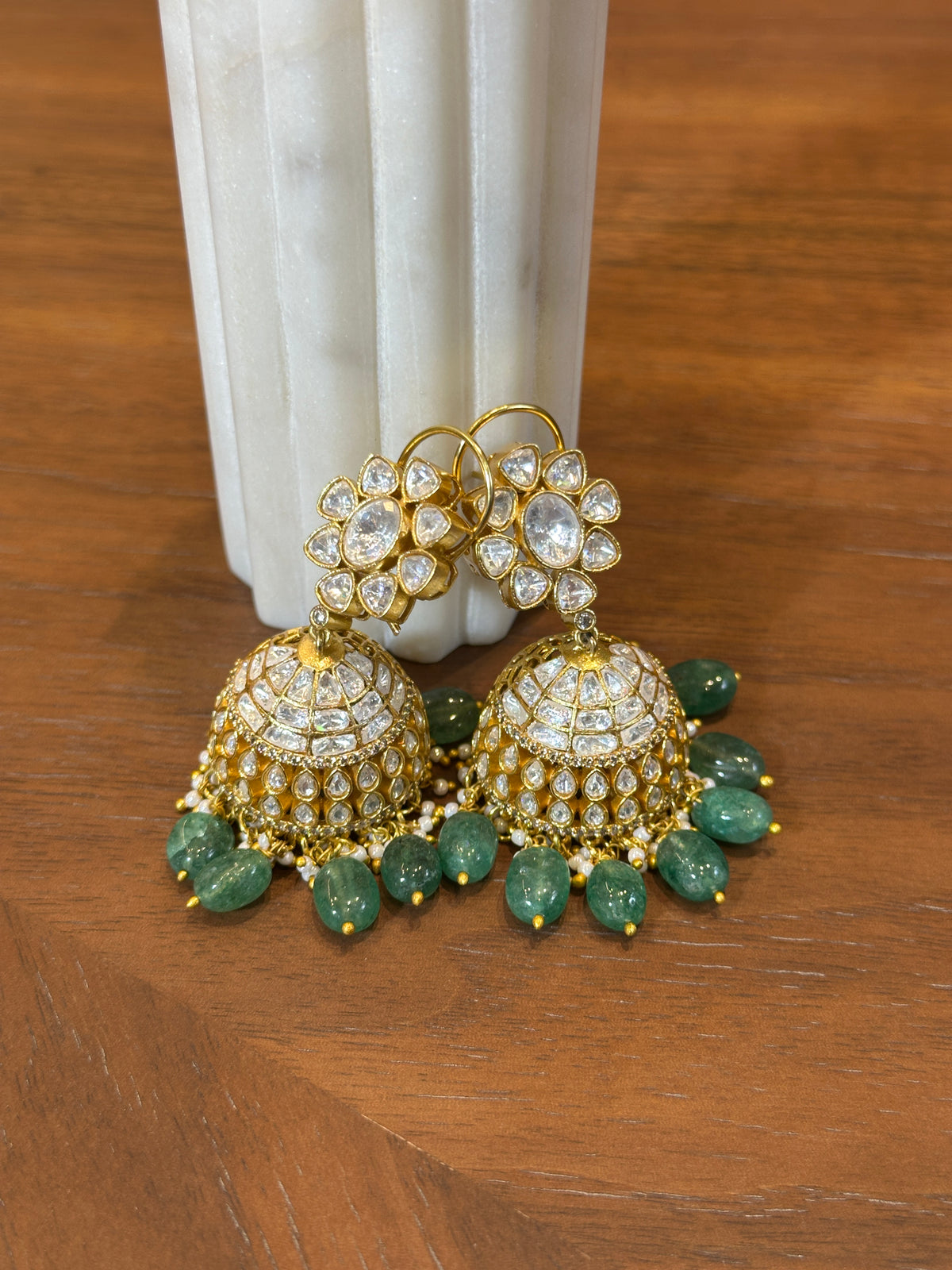 Reva Polki Jhumka Earrings