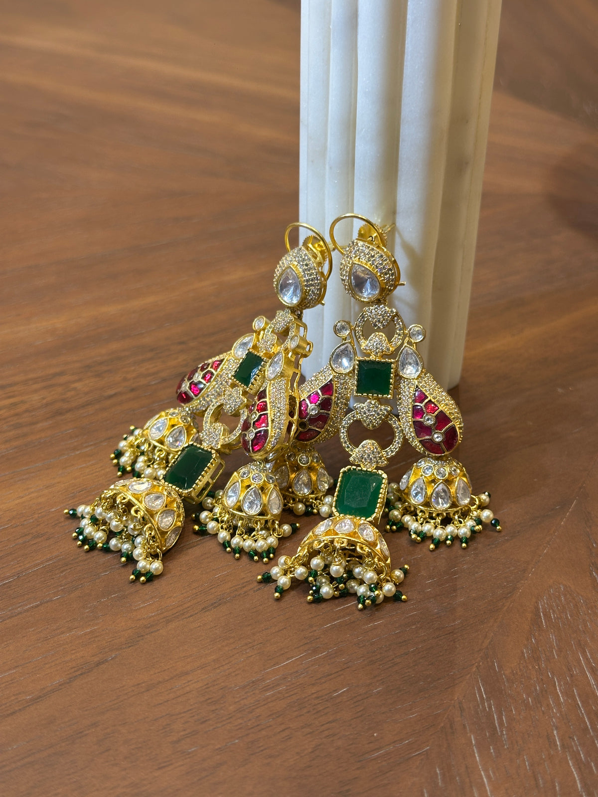 Layla Polki Chandelier Earrings