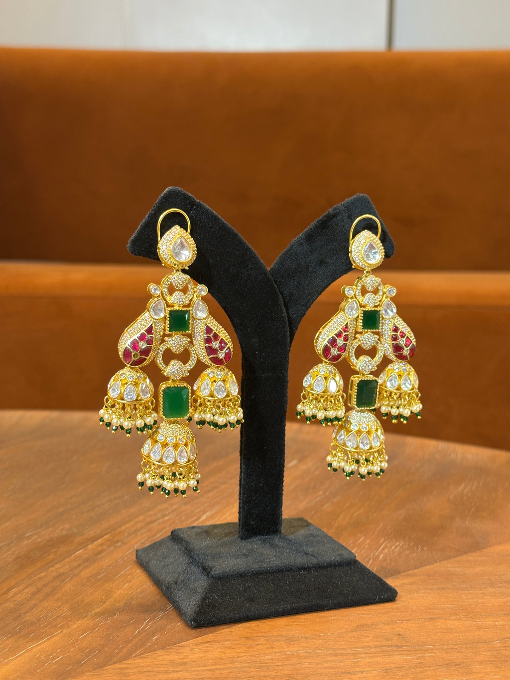 Layla Polki Chandelier Earrings