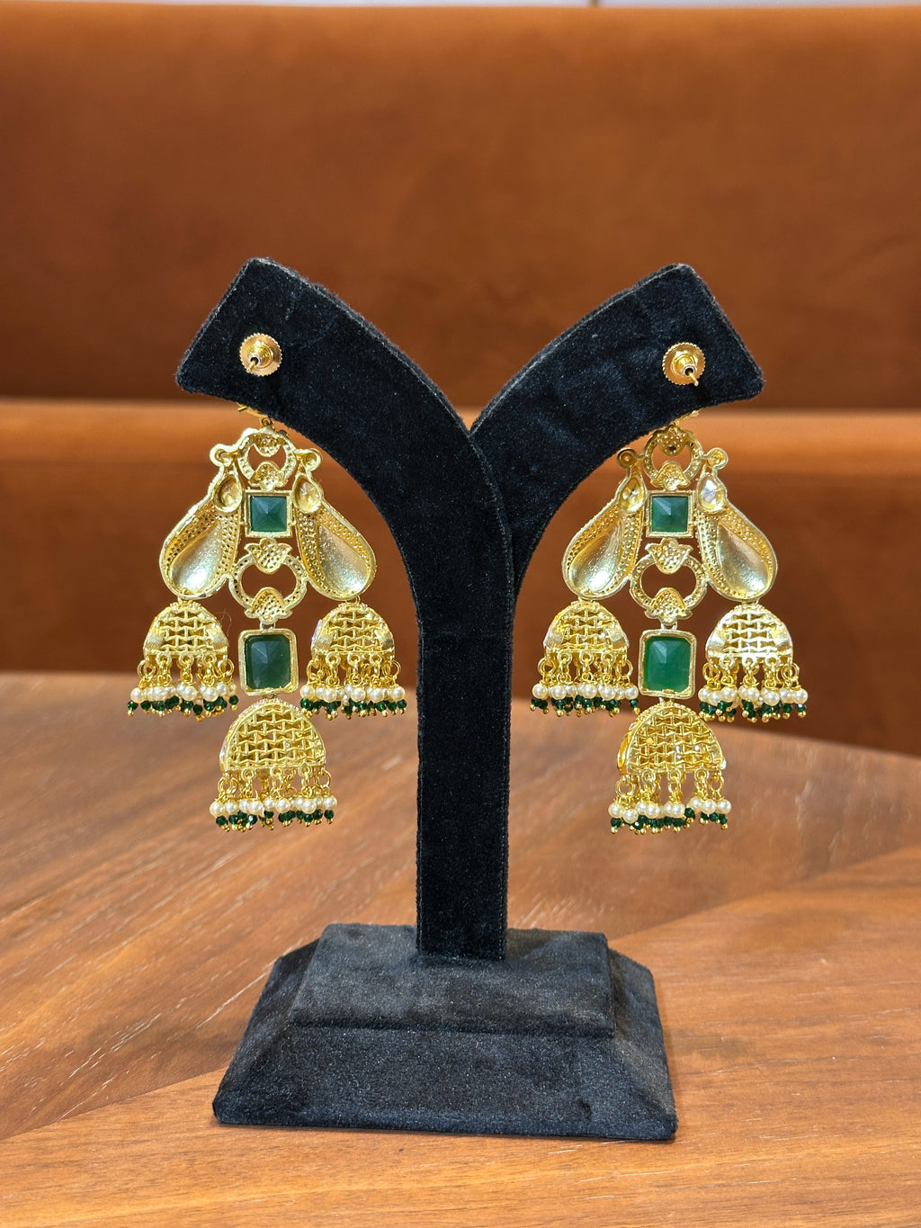 Layla Polki Chandelier Earrings