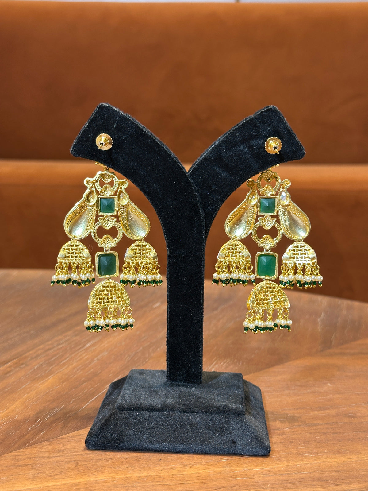 Layla Polki Chandelier Earrings