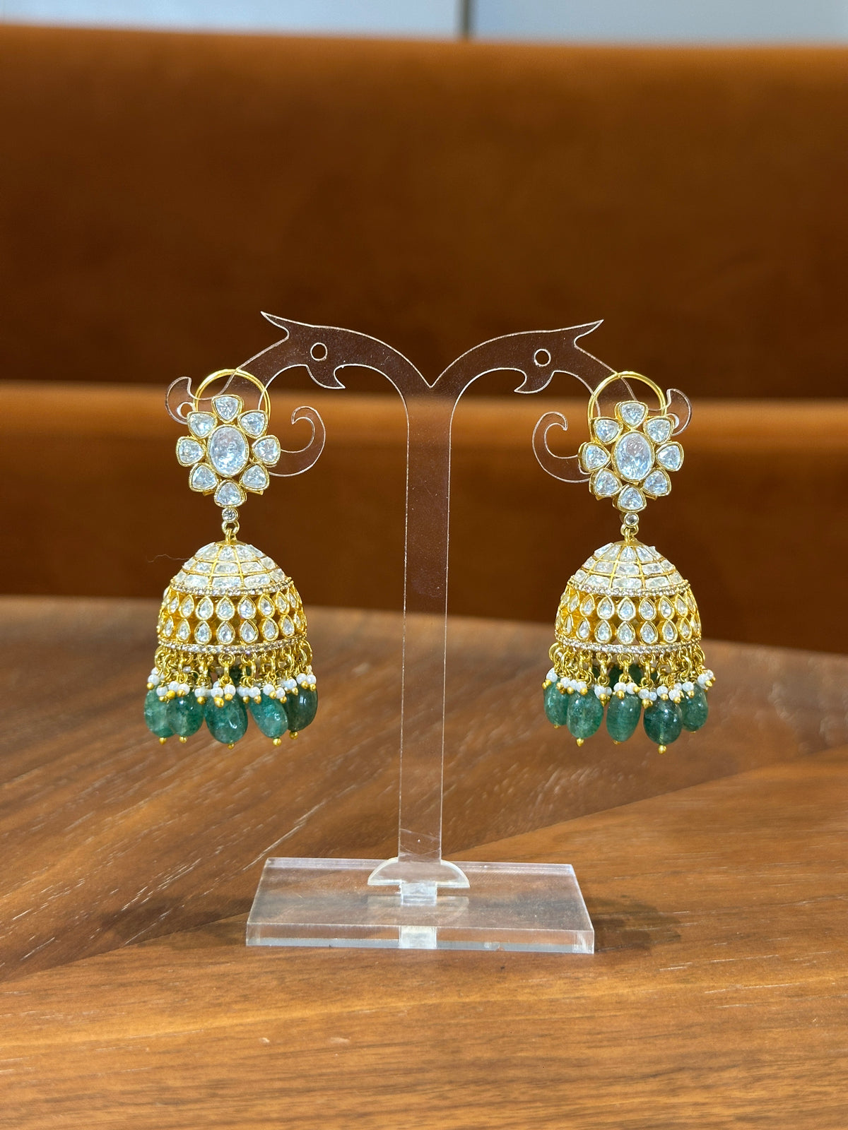Reva Polki Jhumka Earrings