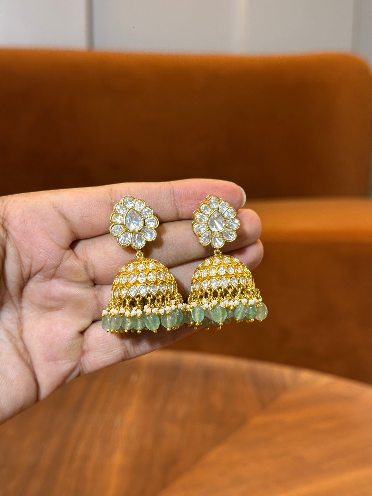 Priya Polki Jhumka Earrings