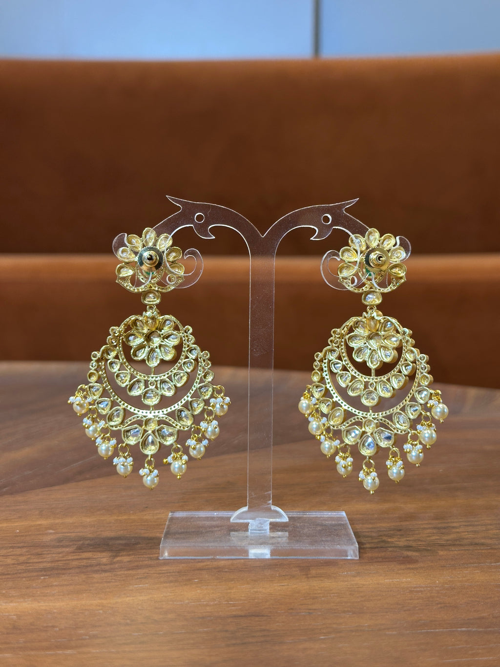 Sana Emerald Polki Chandbali Earrings